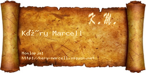 Kéry Marcell névjegykártya