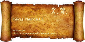 Kéry Marcell névjegykártya
