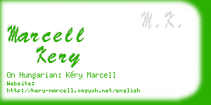 marcell kery business card