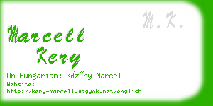 marcell kery business card
